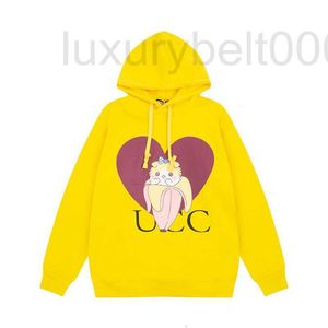 Erkek Hoodies Sweatshirts Tasarımcı Sonbahar ve Kış tek boynuzlu at muz Meow Hooded Sweatshirt Omuz tarzı moda kişilik süper çok yönlü nvnf