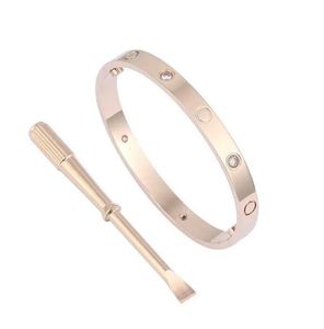 2023 Love Screw Bracelet Designer Bracelets Luxury Jewelry Women Bangle Classic Titanium Steel Alloy Colors Gold/Silver/Rose Never Fade Not Allergic