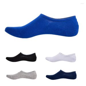 Meias masculinas 5Pairs/lote Doiaeskv Homem Boat Verão Autumn Autumn Non Slip Silicone Invisible Algodão Macho Sock Slippers Meia