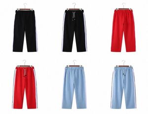 2022 Palm Loose Men Sports Long Pants Zipper pantalones para hombres casuales de ch￡ndal del ￡ngel joggador rayas de dibujo sport sportwear 3440926