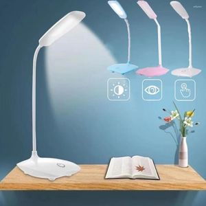 Tischlampen 1 Stück LED-Lampe USB wiederaufladbar Augenschutz 3-stufige Helligkeitseinstellung Lesestudie Nachtlicht Drop