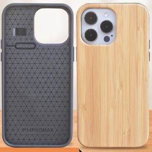 Estojo de madeira com gravação a laser para smartphone Bamboo Capa para iphone 14 plus 13 12 11 XR