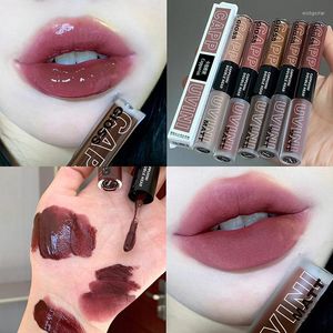 Lip Gloss Glaze Double-head Water Light Tint Oil Waterproof Matte Juice Purple Mirror Liquid Lipstick Makeup Cosmetics