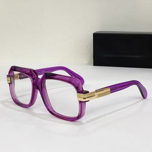 Vintage 607 lunettes de lunettes Cadre Clair Lenses Clair Purple Gold Frame optique Eyewear Hip Hop Homme Fashion Sunglasses Frames With Box