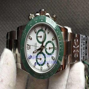 Bungina de cerâmica verde automática masculina relógios mensal 4130 cronógrafo assistir homens 116500 cosmograph eta BL Wristwatches287c