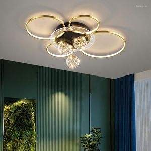 Luzes de teto Estilo Sala estrelada Candelador Modern Smart Indoor Luz decorativa com lâmpadas de controle remoto Lustre