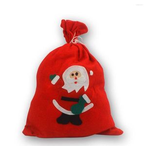 Jewelry Pouches Creative Non-Woven Decorative Candy Gift Bag Ball Home Decoration Cute Santa Claus Backpack Festive Christmas Party Supplies