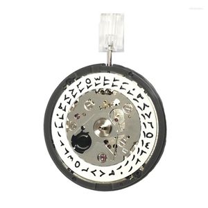 Kit di riparazione dell'orologio 1 pezzo Movimento meccanico automatico Disco a 3.0 Mod Meccanismo di sostituzione Arabo NH35 NH35A 24 rubini Alta precisione Bianco