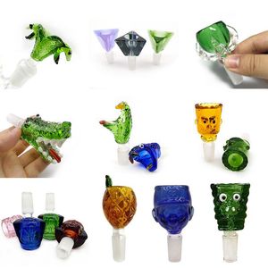 Stock in US Glass Bowl Smoking Accessories 14mm Joint 300pcs/case Mix 10 patterns Free delivery CAN NOT DELIVERY TO Alaska Hawaii Puerto Rico