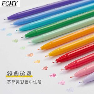 12st Colors Sketch Drawing Color Pen Markers 0.3mm Gel Pennor Set Refill Rollerball Pastell Neon Marker Office School Stationery