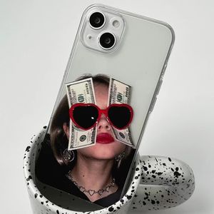 Fashion Phone Case American Retro Personality Sunglasses Girl Suitable for iphone 14 11 12 13 pro max x xs xr xsmax 7 8 PLUS