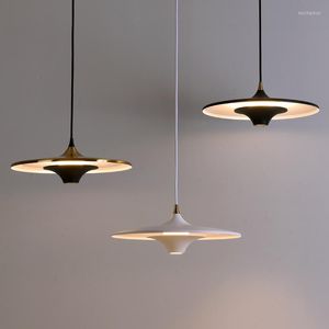 Pendant Lamps Nordic Led Black White For Table Dining Room Bedside Bar Chandelier Home Decor Lighting Suspension Design Fixture