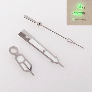 Watch Repair Kits White Hands Set Needles For ETA 2824 2836 Green Luminous Wristwatch Parts Replacement