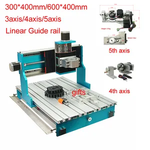 CNC 3040 Linear Guideway Frame 6040 Milling Lathe Metal PCB Milling Engraving Machine Woodworking Router With Stepper Motor VISE