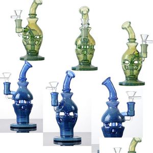Smoking Pipes Heady Glass Bongs Hookahs Green Blue Accessories Showerhead Perc Percolator Faberge Fab Egg Dab Oil Rigs With Bowl Wp2 Dhdvm