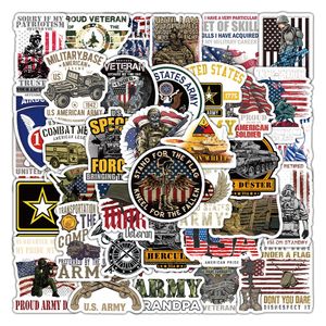 52Pcs United States Army Stickers Skate Accessories Waterproof Vinyl Sticker For Skateboard Laptop Luggage Bicycle Motorcycle Phone Car Decals Party Decor