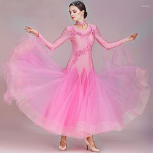 Сценический износ Ballroom Rumba Dress Dress Woman Tango Costume Dance Competition Viense Waltz Seerfins