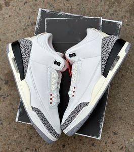 Zapatos al aire libre Shoessandals Authentic 3 White Cement Reimagined 3s Summit Fire Red Black Cement Grey Sports Outdoor Dneakers Original DN3707-100