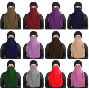 Abbigliamento etnico Confezione da 2 Niqab Musulmano Nikab Donna Burka Amira Velo Hijab Ramadon Burqa islamico Sciarpa Copricollo arabo Passamontagna Cappelli