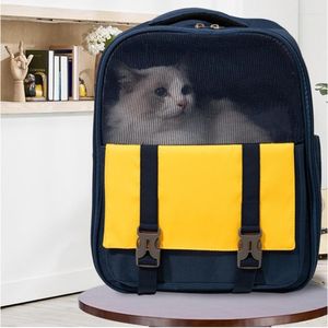 Hundbilstol täcker bärväska mesh katt ryggsäck resor husdjur