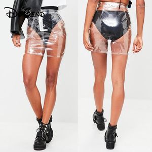 スカートセクシーな女性の女性ファッション透明性ミニハイウエストボディーコンペンシルスカート2022ドトレンド