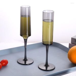 Flatvaruuppsättningar Champagne Flutes PC Material Glass Moderna eleganta gåvor för kvinnor Män Bröllopsdag Julfödelsedag