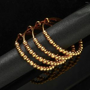 Bangle Ethnic Gold Color Dubai Bangles Jóias de bracelete de luxo para mulheres Presente de aniversário