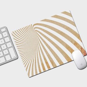 Small 26x21cm Office Mouse Pad Mate Game Gamer Gaming Mousepad Keyboard Geometric Stripes Desk Dest For Tablet PC Notebbook