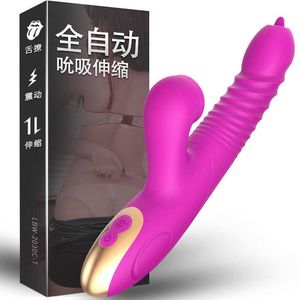 Massager zabawek seksu LIBO duże ryby wibrujące wibrujące ssanie kij teleskopowy ogrzewanie ogrzewanie żeńska masturbacja produkty seksualne