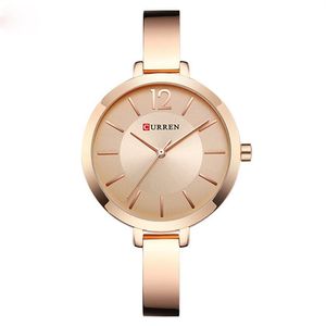 Luxury Fashion Dress Ladies Armband Watches Womens Quartz Rostfritt stål Band Rose Gold Wristwatch Lady Watch Reloj Mujer214b