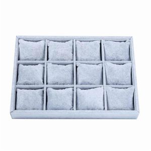 Stackable 12 Girds Jewelry Trays Storage Tray Showcase Display Organizer LXAE Watch Boxes & Cases184e