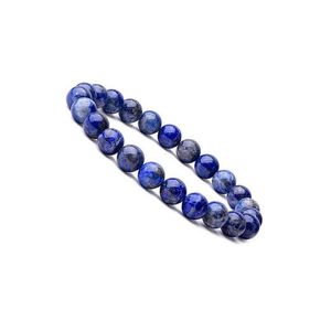 Bärade naturliga 8mm underbara lapis lazi helande kristallsträckarmband för unisex freindship gåva handgjorda judarry droppleverans j dhgll