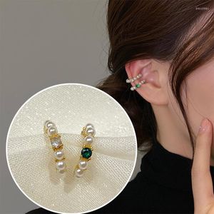 Backs Orecchini 1 Pc Fashion Cute Pearl Ear Cuff Clip Orecchini Gioielli No Piercing Cartilagine finta per le donne Regalo di compleanno