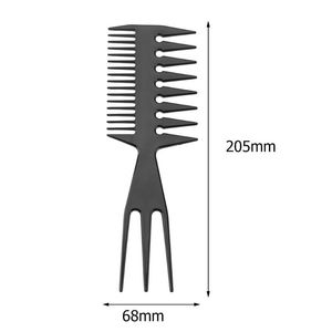 Professional double tooth comb fish bone shaped hair brush Barber brush