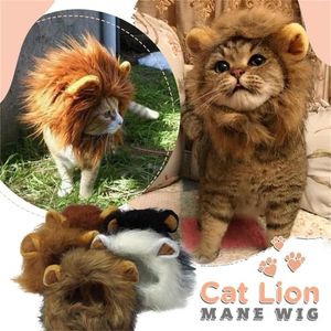 Kattdräkter 2022 cosplay päls husdjur hatt kostym lejon man peruk accessoarer klänning öron fest rolig kattunge huvudkläder poprops