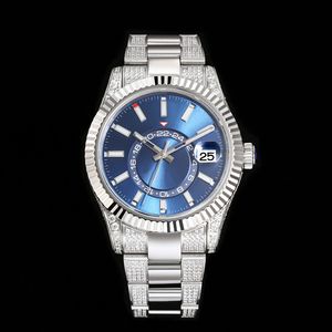 Diamond Watch Automatic Mechanical Designer Uhren 42 mm Saphir aus Edelstahl wasserdichtem Montre de Luxe Herren Business Armbandwatchwatch