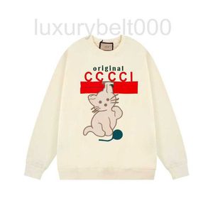 Men's Hoodies & Sweatshirts designer Original Development of Luxury Cat Sticking Printing Pullover Sweater for Women in Autumn Winter NOIG