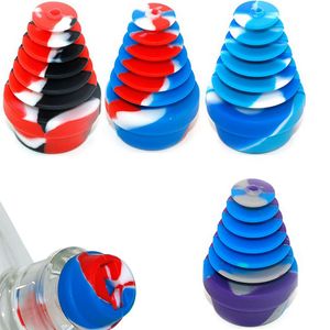 Multifunction Colorful Smoking Silicone Portable Universal Cartridge Adapter Herb Tobacco Oil Rigs Waterpipe Filter Dabber Caps Bong Hookah Down Stem Holder