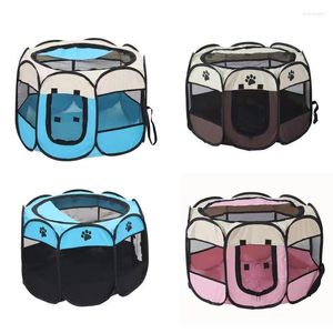 Cat Carriers Cage Dog Portable Foldable Pet Octagonal Maternity Kennel Simple Operation Fence Outdoor Camping Tent