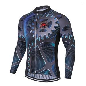 Jackets de corrida Gear 2022 Jersey de ciclismo Homens de bicicleta camisas de manga longa Ropa Ciclismo Ciclo Maillot Bicicleta Top MTB Roupas Spring Outono