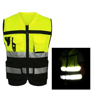 Reflective Vest Sport Vest Reflective Strips Safety Driving Jacket Säkerhet Synlighet Workwea Gilet Traffic Waistcoat Cycling