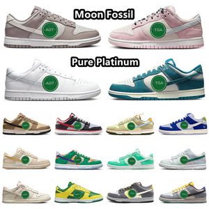 Designer Running Shoes Moon Fossil low Pure Platinum Pink Foam Finger Mint Foam Dark Driftwood Light Orewood Brown Industrial Blue Outdoor Shoe for Men and Women