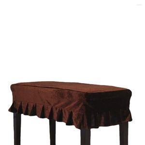 Chair Covers Velvet Piano Anti Dust Pleuche Stool Seat Bench Pleated Slipcover Single/Double Protector Wholesale