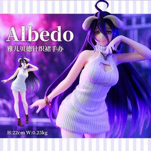 Yenilik Oyunları Anime Overlord Albedo Albedo Örme Etek 22cm Seksi Aksiyon Figürü Saf Beyaz Şeytan Heykel Model Dollfigurines Noel Hediyesi Süsnen