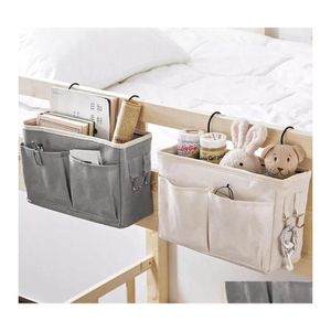 Aufbewahrungsboxen Bins Nachttisch Hängender Organizer Taschentasche Kleiderschrank Leinwand Schlafzimmer Badezimmer Magazin Tote Organizador Beutel Drop Deli Dhvip