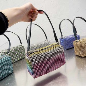 Bolsas de ombro com strass de 6 cores Moda Bolsas de festa Mini luxo Bolsa de ombro de alta qualidade Bolsa de viagem clássica Bolsa de arte por atacado Designers Totes