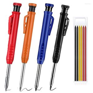 Professional Hand Tool Sets Solid Carpenter Pencil Set Woodworking Mechanical 3 Colors Refill Construction Marking For Scriber Arch