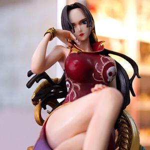 Novelty Games NEW Anime ONE PIECE DX POP Boa Hancock Sitting Girl PVC Action Figure Model Toy Statue Adult Collection Figma Toys Dolls Gifts