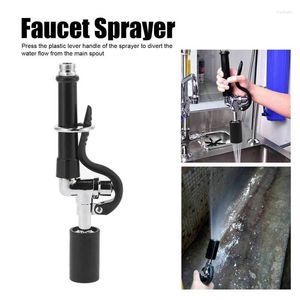 Kitchen Faucets High Pressure Faucet Sprayer Restaurant Commercial Rinse Spray Valve Head Kit Black Accessory