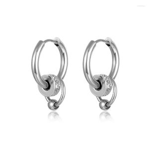 Hoop Earrings Silver Color Small For Men And Women Fashion Huggie Stainless Steel Anti-Allergic Ear Jewelry